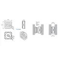 Panel click button connector Female