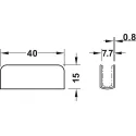 Plokštelė magnetukui nikelis 40x15mm,
