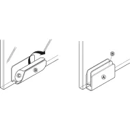Plokštelė magnetukui su rankenėlė 40x23mm, chromas
