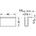 Plokštelė magnetukui su rankenėlė 40x23mm, chromas