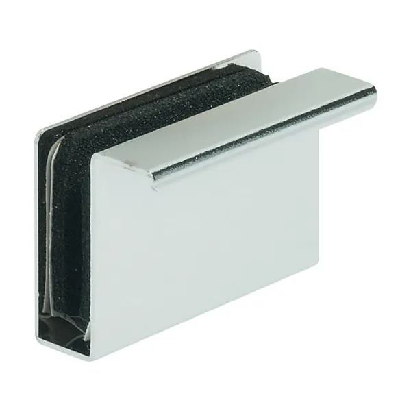 Counterpiece with handle, For magnetic pressure catch, glass door, height 23mm