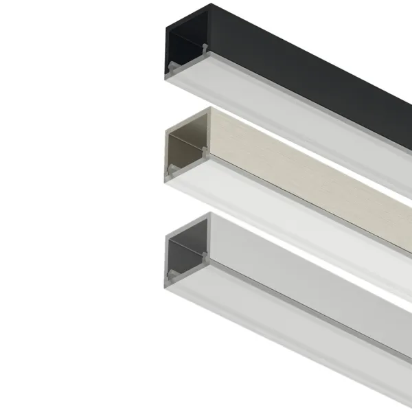 Profilis LED išorinis 2101 aliuminis L3000mm, matinis chromas