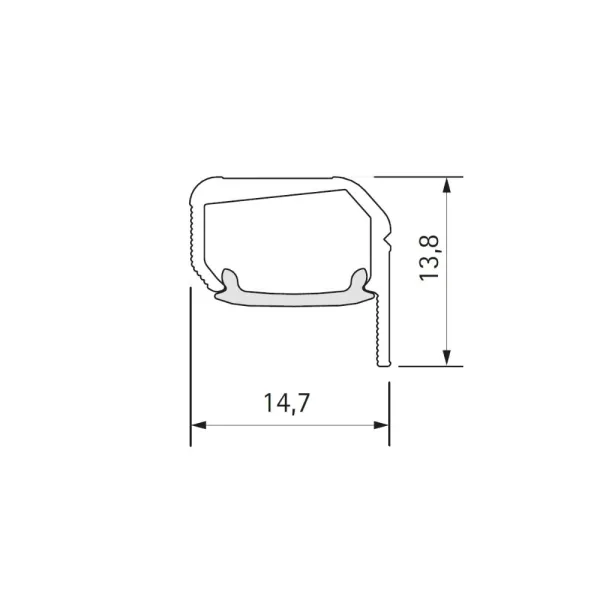 Profilis LED GOLA II profiliui, L4200mm, aliuminis, juoda