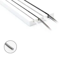 Šviesos filtras silikoninis FlipLens 3mm, COB LED juostai, 5m, juoda