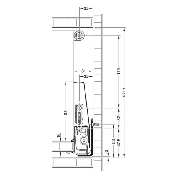 Paaukštinimai stalčiui Matrix Box P Plus apvalūs L650mm, balta