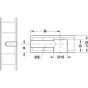 Connector housing, Ixconnect Minifix 15, for wood thickness from 26mm and above