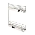 Pull-out No.15, for base unit, mounted on right, full extension with self-soft closing, 150mm, Classic, chrome