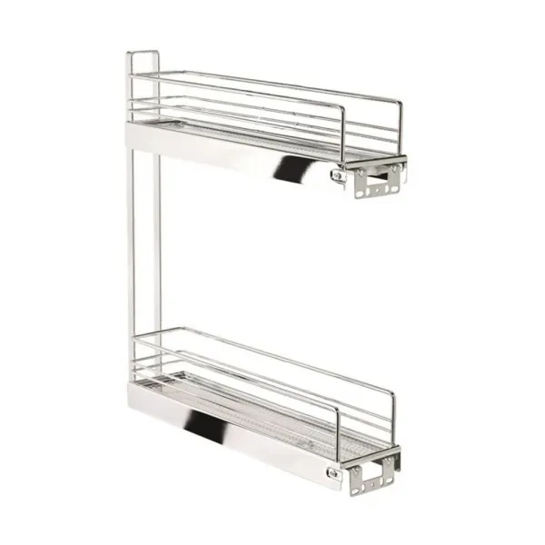 Pull-out No.15, for base unit, mounted on right, full extension with self-soft closing, 150mm, Classic, chrome