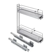 Krepšys CARGO šoninis No.15, dešinės pusės, P150mm, pilno ištraukimo su švelniu uždarymu/pritraukimu, Classic, pilka