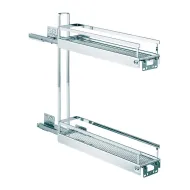 Pull-out No.15, for base unit, mounted on right, full extension with self-soft closing, 150mm, Style, chrome