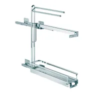 Krepšys CARGO šoninis No.15, su rankšluostine, dešinės pusės, P150mm, pilno ištraukimo su švelniu uždarymu/pritraukimu, Style, chromas