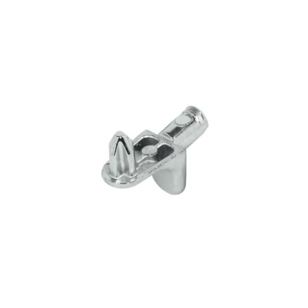 Shelf support, for wooden shelves, zinc alloy, with pin for securing shelf, load bearing capacity 15kg