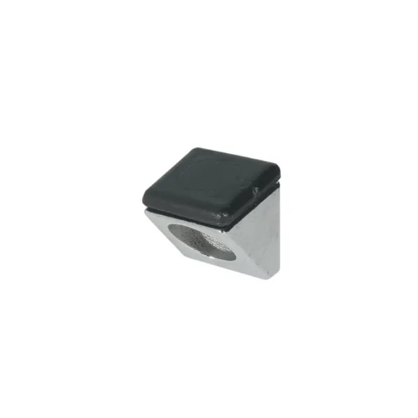 Shelf support, for screwing to side panel, zinc alloy with plastic support