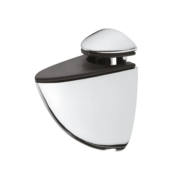 Shelf support with clamp, Design, for wood and glass