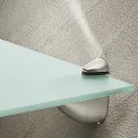 Shelf support with clamp, Design, for wood and glass
