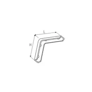 Lentynos laikiklis L240mm, bukas