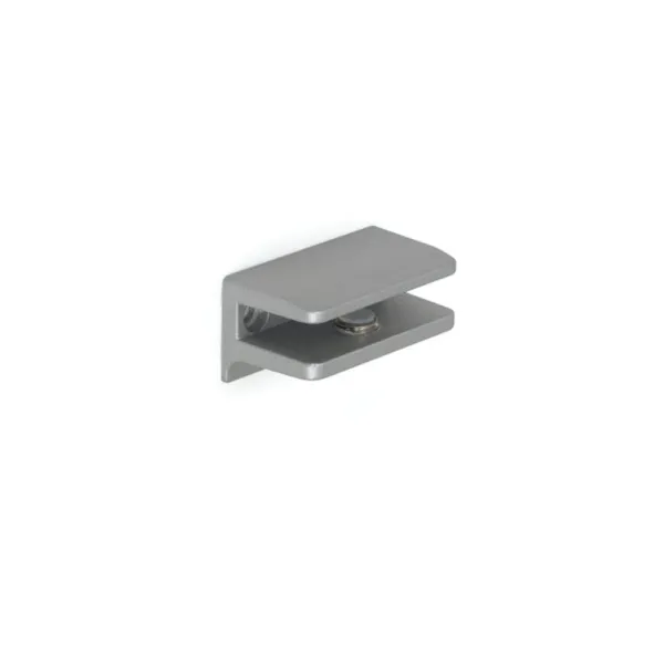 Glass shelf support, 5-6mm, matt chrome