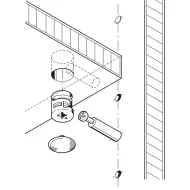 Ekscentrikas MINIFIX Ø15mm, H12,5mm, plokštės storis min. 16mm,