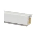 Backsplash aluminum 15.5x15.5mm L4200mm white