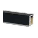 Backsplash aluminum 16.5x16.5mm L4200mm black