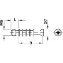 Sąvarža Minifix M200, 7,5x34mm, M6 sriegis