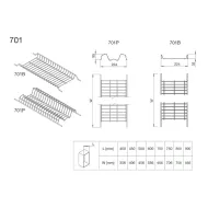Dish rack 2-piece W450mm stainless steel