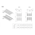 Dish rack 2-piece W800mm stainless steel