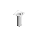 Kojelė apvali reguliuojama Ø30mm, H100mm, balta M10