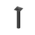 Leg round adjustable Ø30mm H200mm black M10