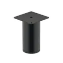 Furniture foot, without height adjustment, with plate