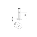 Atrama reguliuojama M8x18mm, Ø20mm, H26mm, juoda