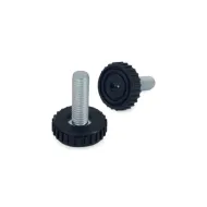 Atrama reguliuojama M10x25mm, Ø25mm, H32mm, SW5, juoda