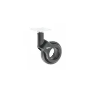 Ratukas su plokštele Ø60mm, H93mm, juoda