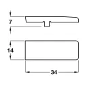Cover cap, for Häfele Metalla 310/110, nickel