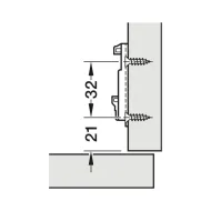 Mounting plate Metalla 310, Clip, H0mm, nickel