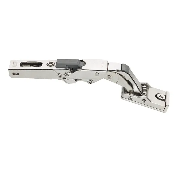 Concealed hinge Universal, 110°, full overlay mounting, with automatic opening mechanism Push, for glass and mirror doors, nickel