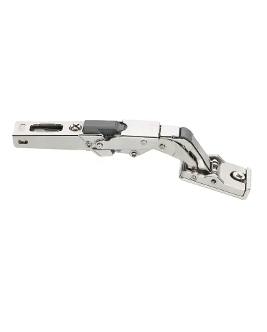 Concealed hinge Universal, 110°, full overlay mounting, with soft closing mechanism, for glass and mirror doors, nickel