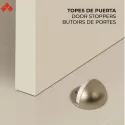 Atramėlė durims grindinė Ø44mm, H24mm, matinis chromas REI