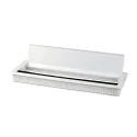 Cable grommet 300x120x28mm aluminum ABS with brush white