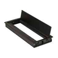 Lizdas laidams 300x120x28mm, aliuminis su šepetėliu juoda