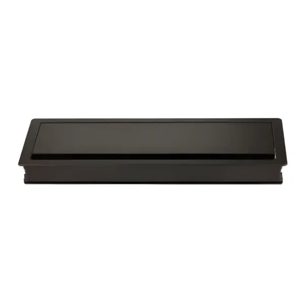 Lizdas laidams 300x120x28mm, aliuminis su šepetėliu juoda