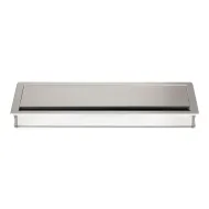 Cable grommet 300x120x28mm aluminum with brush matt chrome