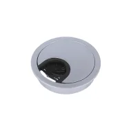 Cable grommet Ø60x13mm with brush aluminum