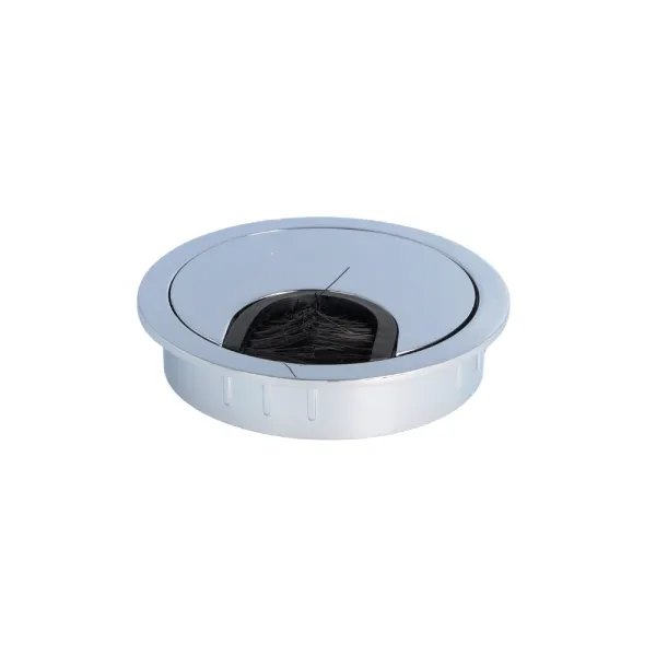 Lizdas laidams Ø60x13mm, su šepetėliu chromas