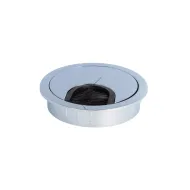 Lizdas laidams Ø60x13mm, su šepetėliu chromas