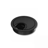 Lizdas laidams Ø60x13mm, su šepetėliu juoda