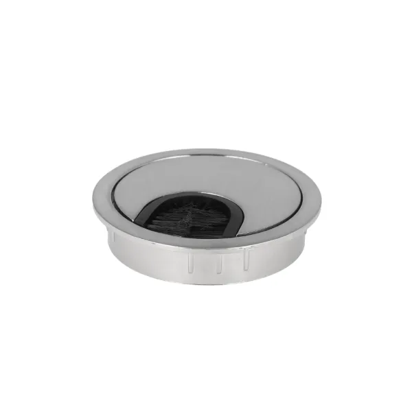 Cable grommet Ø60x13mm with brush stainless steel