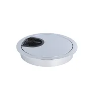 Cable grommet Ø80x13mm with brush chrome