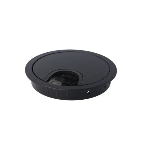 Cable grommet Ø80x13mm with brush black