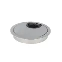 Cable grommet Ø80x13mm with brush stainless steel